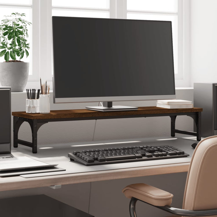 Vidaxl Monitor Standard 85x23x15.5 cm Couleur de chêne brun en bois transformé