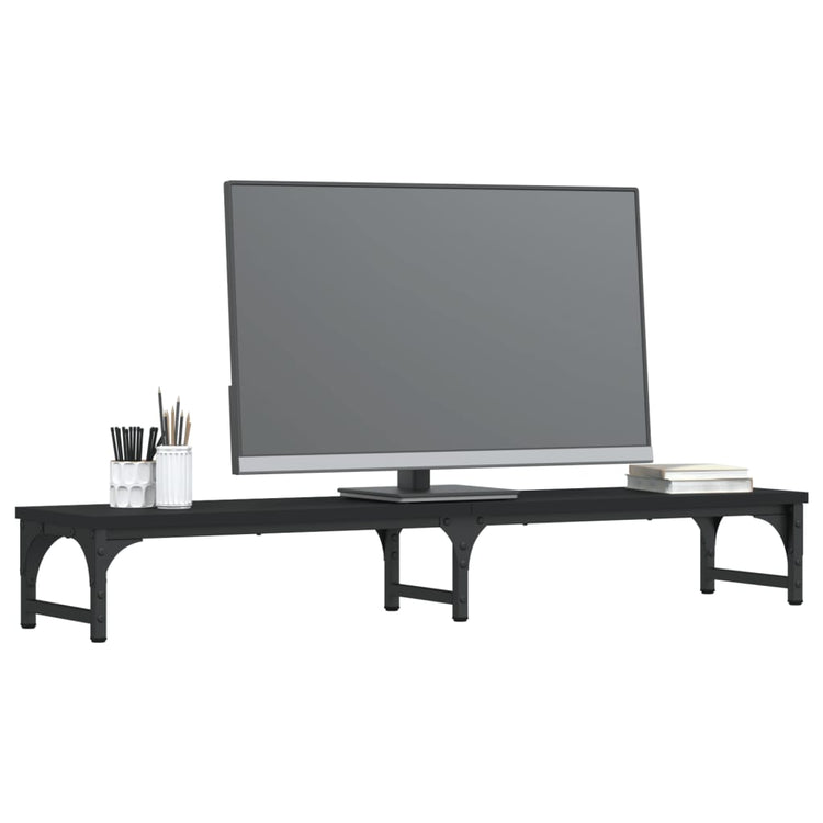Vidaxl Monitor Standard 105x23x15.5 cm Bois transformé en noir