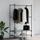 Porte-vêtements vidaxl avec étagères transformées en bois gris sonoma coloré