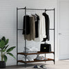 Rack de vêtements vidaxl avec étagères transformées en bois brun chêne couleur