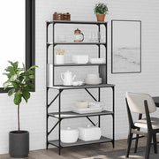 Vidaxl Bakkersrek 6 couches 90x40x180 cm Bois de chêne sonoma gris sonoma - afbeelding 1