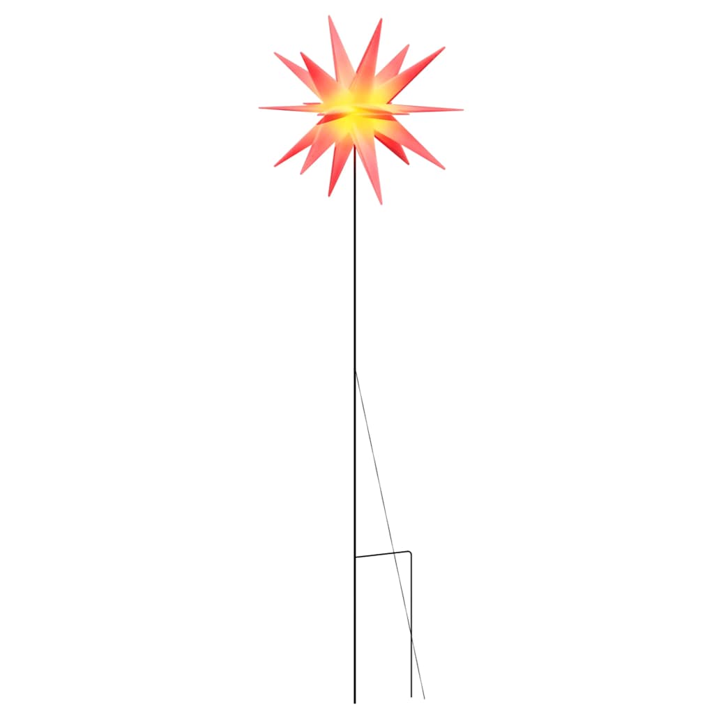 Lampe de Noël Vidaxl avec goupille de masse et LED pliable 57 cm rouge