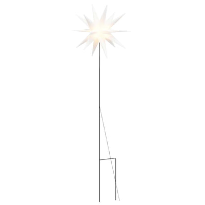 Lampe de Noël Vidaxl avec goupille de masse et LED pliable 57 cm blanc
