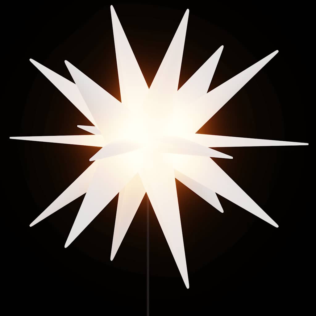 Lampe de Noël Vidaxl avec goupille de masse et LED pliable 57 cm blanc