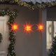 Lampes de Noël vidaxl avec LEDS 3 pcs pliants rouges
