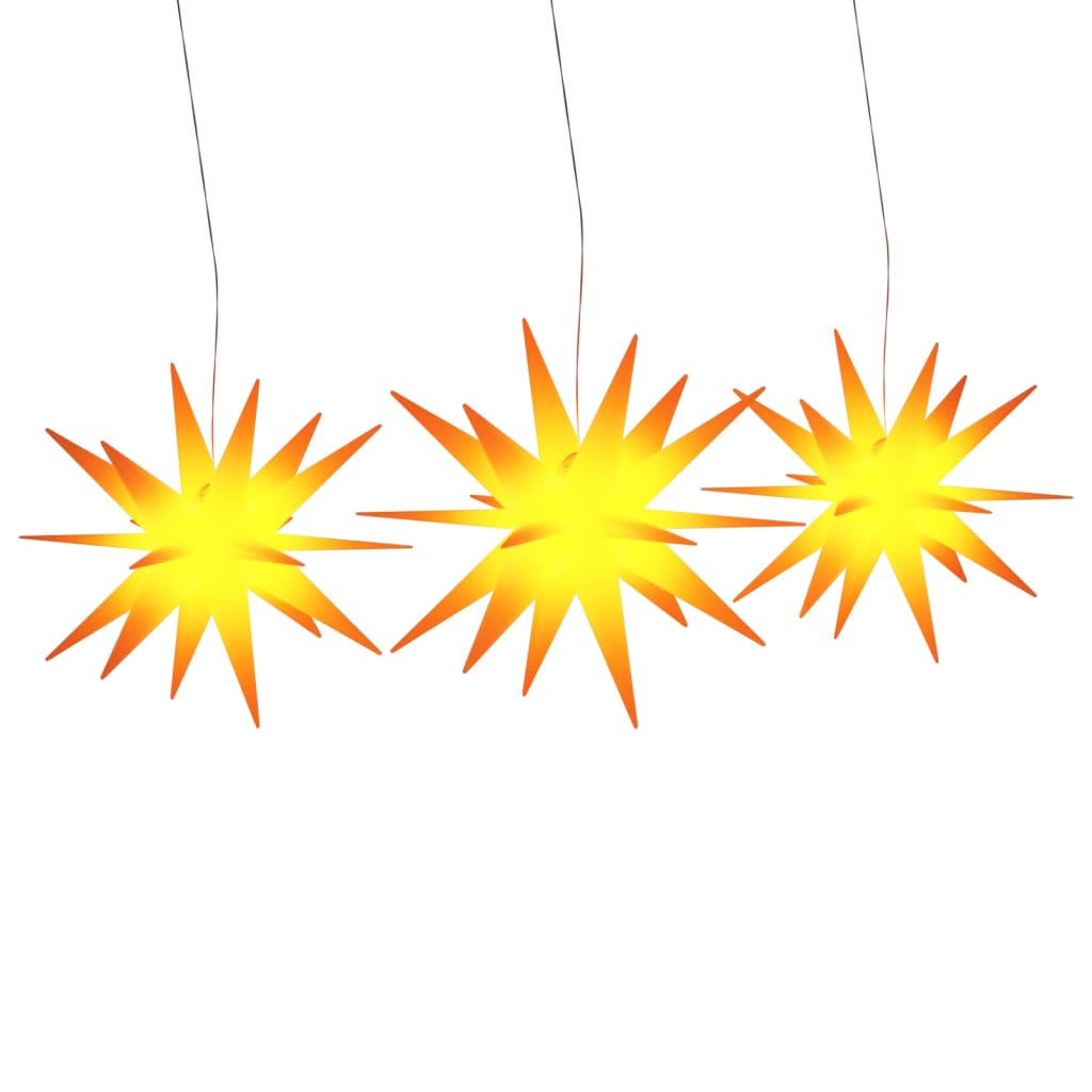 Lampes de Noël vidaxl avec LEDS 3 pcs pliants jaunes