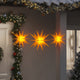 Lampes de Noël vidaxl avec LEDS 3 pcs pliants jaunes