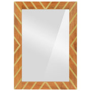 Miroir de salle de bain Vidaxl 50x70x3 cm Bois de mangue massif et brun verre - afbeelding 3