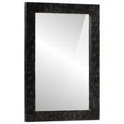 Miroir de salle de bain Vidaxl 50x70x2,5 cm Bois de mangue et en verre noir 50x70x2,5 cm - afbeelding 1