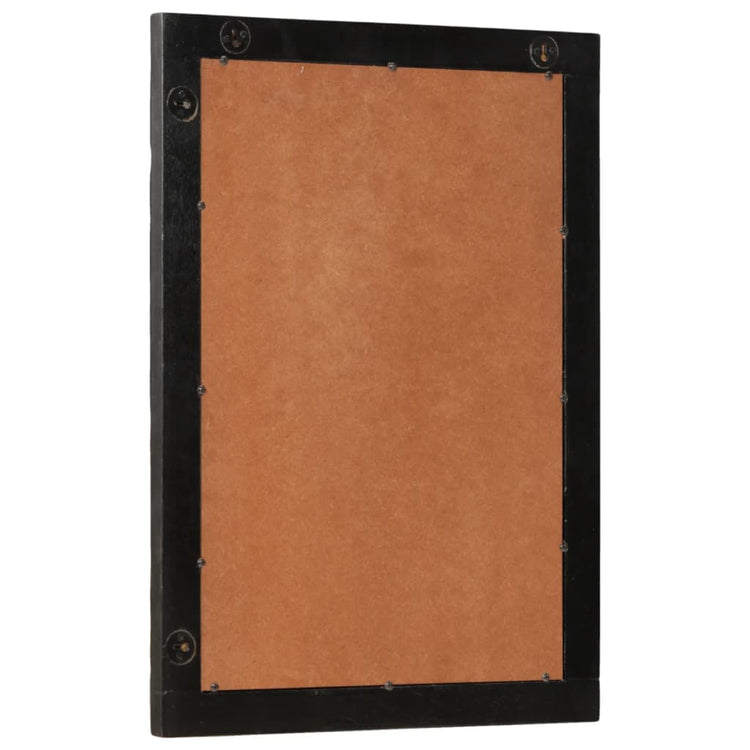 Miroir de salle de bain Vidaxl 50x70x2,5 cm Bois de mangue et en verre noir 50x70x2,5 cm