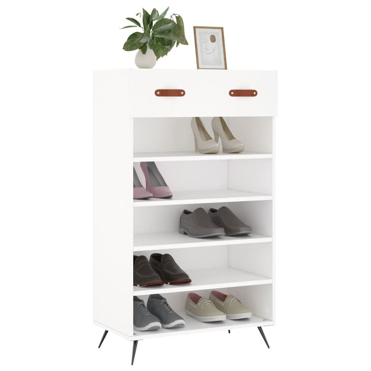 Vidaxx meuble à chaussures 60x35x105 cm bois d'ingénierie blanc