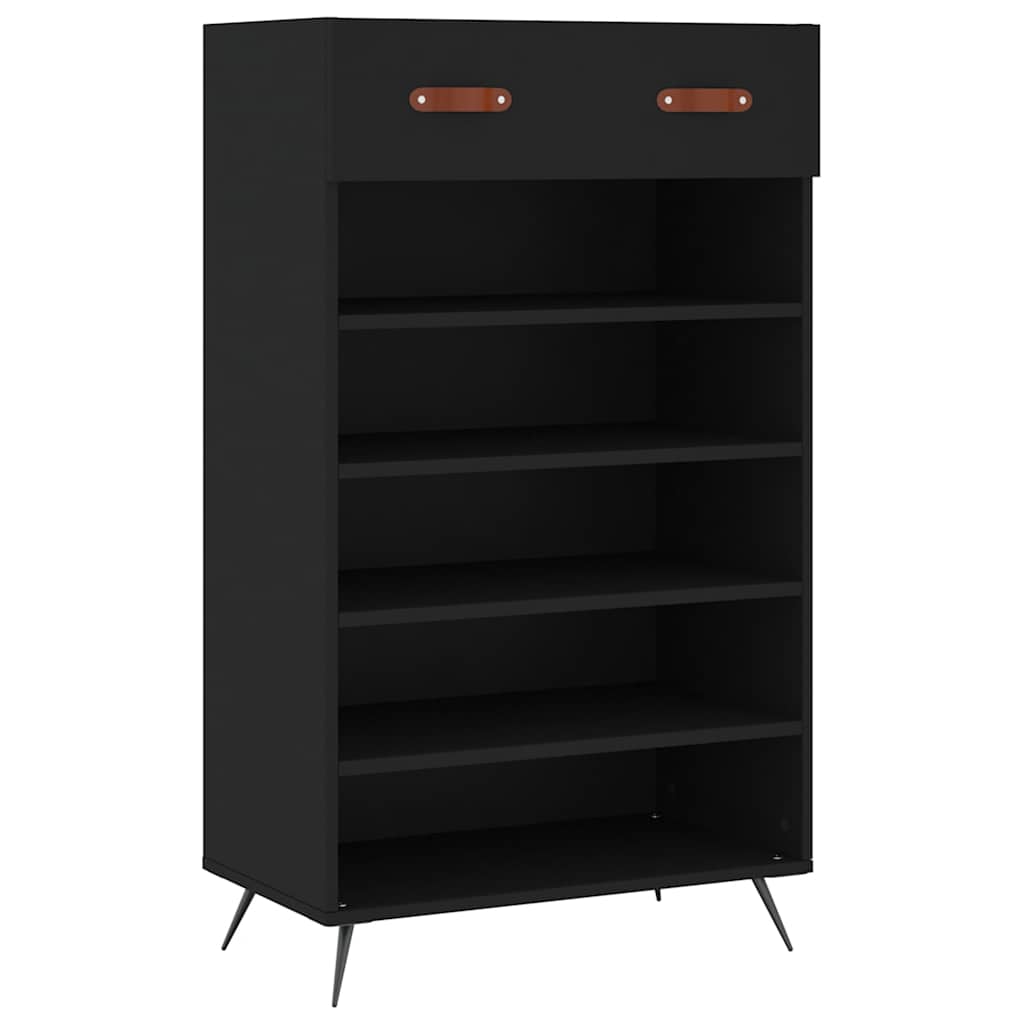 Vidaxx armoire à chaussures 60x35x105 cm bois fini noir