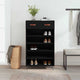 Vidaxx armoire à chaussures 60x35x105 cm bois fini noir
