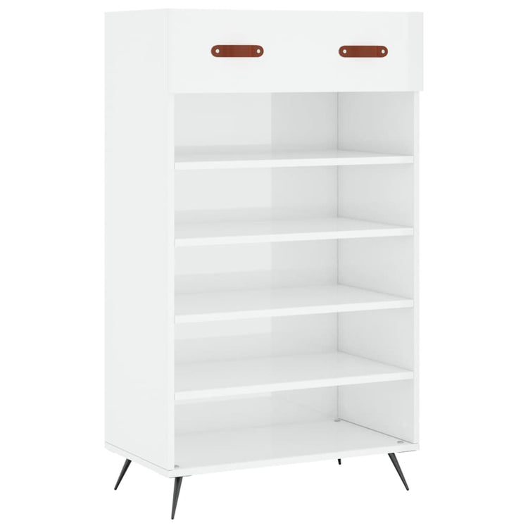 Vidaxx armoire à chaussures 60x35x105 cm bois fini blanc brillant