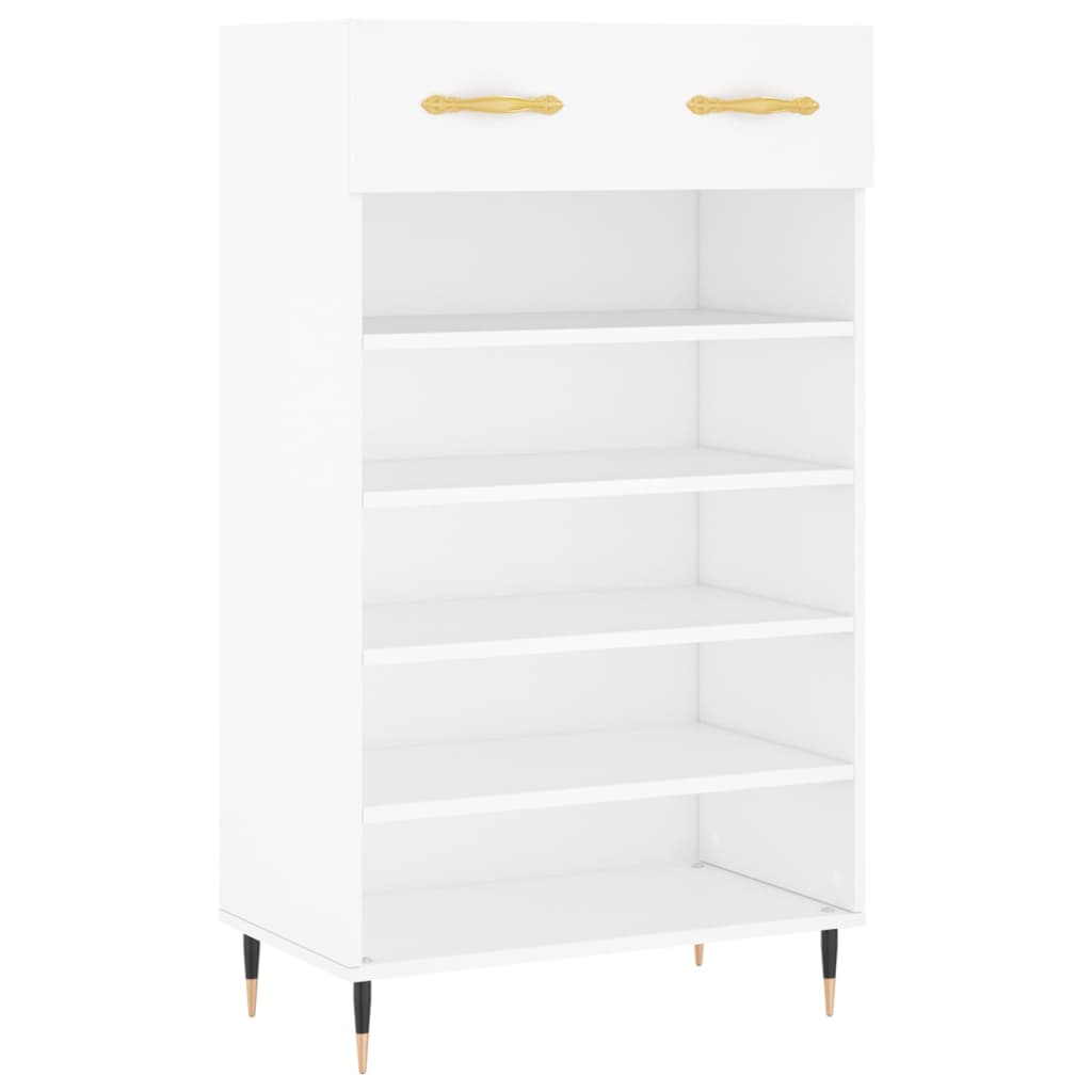 Vidaxx meuble à chaussures 60x35x105 cm bois d'ingénierie blanc