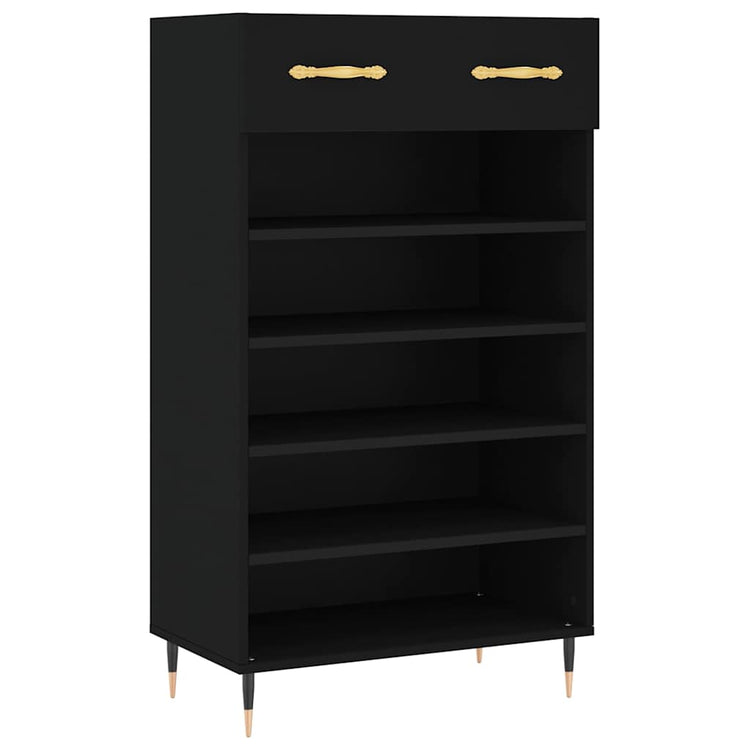 Vidaxx armoire à chaussures 60x35x105 cm bois fini noir