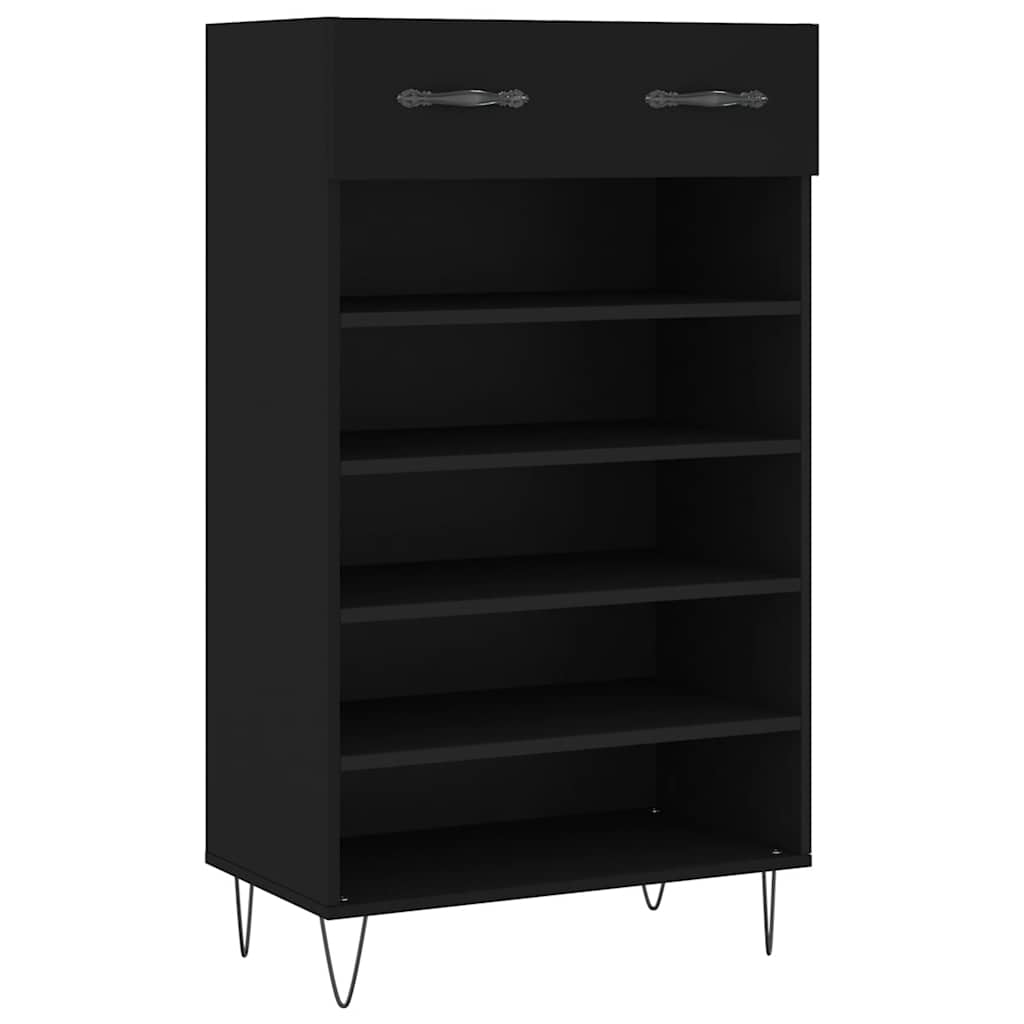 Vidaxx armoire à chaussures 60x35x105 cm bois fini noir