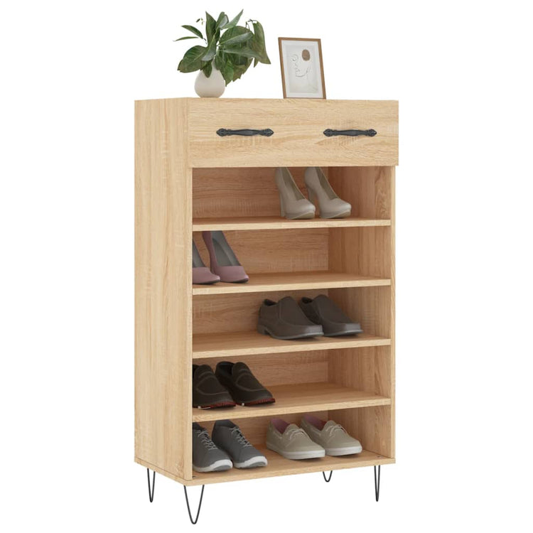 Vidaxx meuble à chaussures 60x35x105 cm en dérivé du bois couleur chêne sonoma