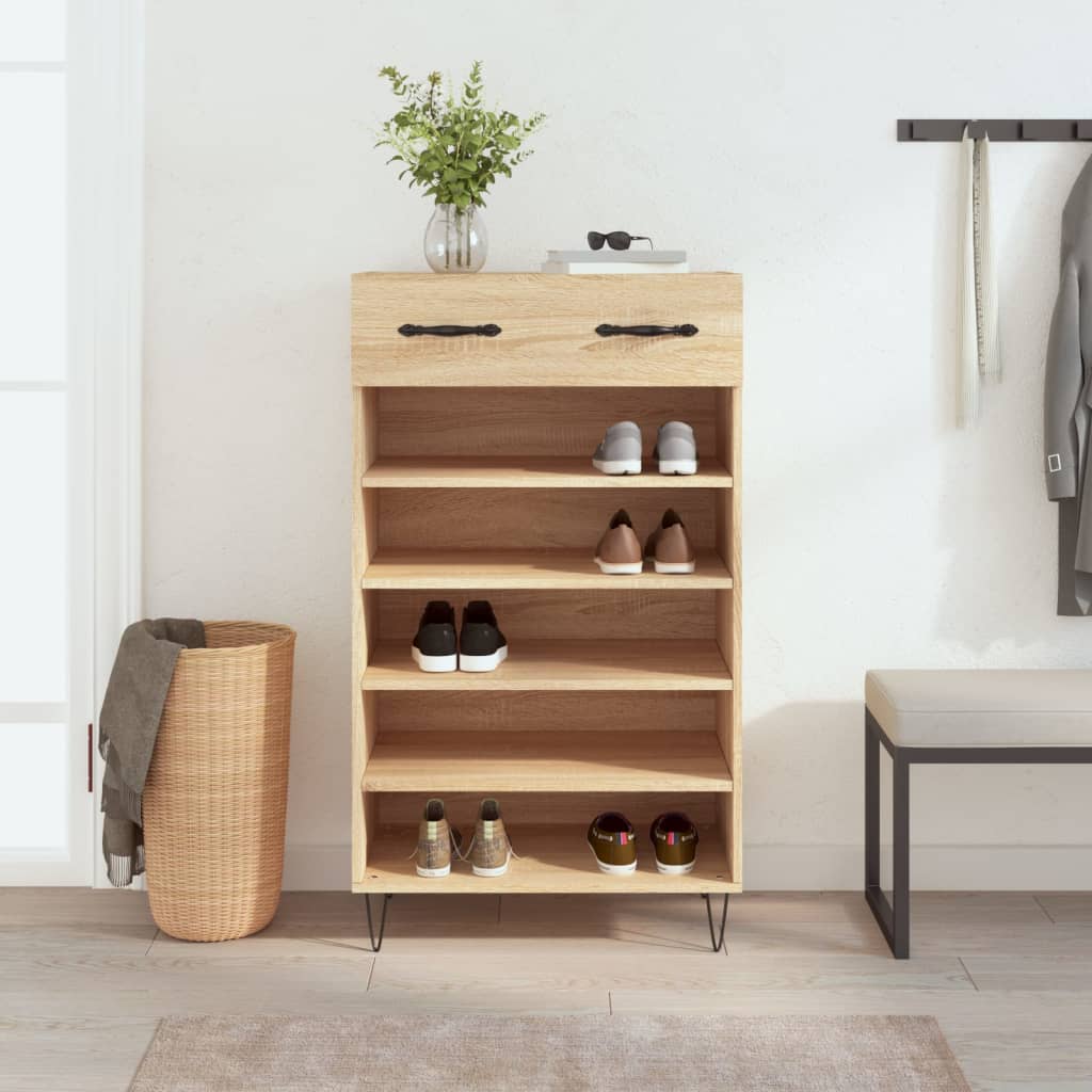 Vidaxx meuble à chaussures 60x35x105 cm en dérivé du bois couleur chêne sonoma