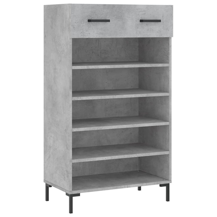 Vidaxx meuble à chaussures 60x35x105 cm dérivé du bois béton gris
