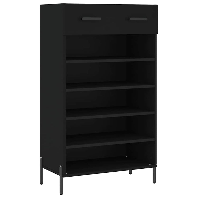 Vidaxx armoire à chaussures 60x35x105 cm bois fini noir