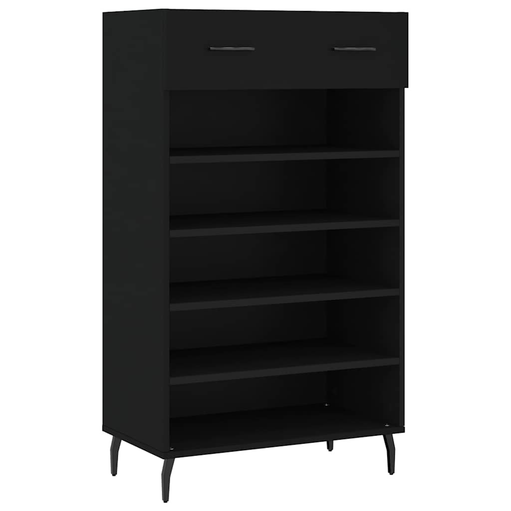 Vidaxx armoire à chaussures 60x35x105 cm bois fini noir