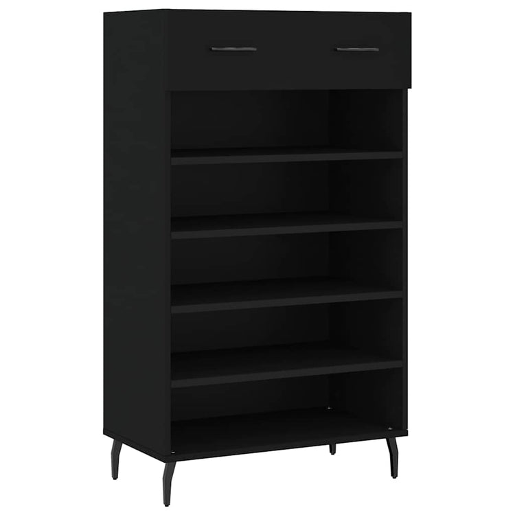 Vidaxx armoire à chaussures 60x35x105 cm bois fini noir