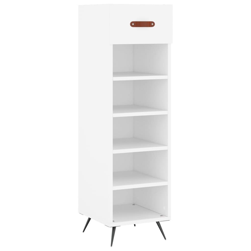 Vidaxx meuble à chaussures 30x35x105 cm bois d'ingénierie blanc