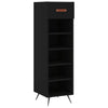 Vidaxx armoire à chaussures 30x35x105 cm bois fini noir