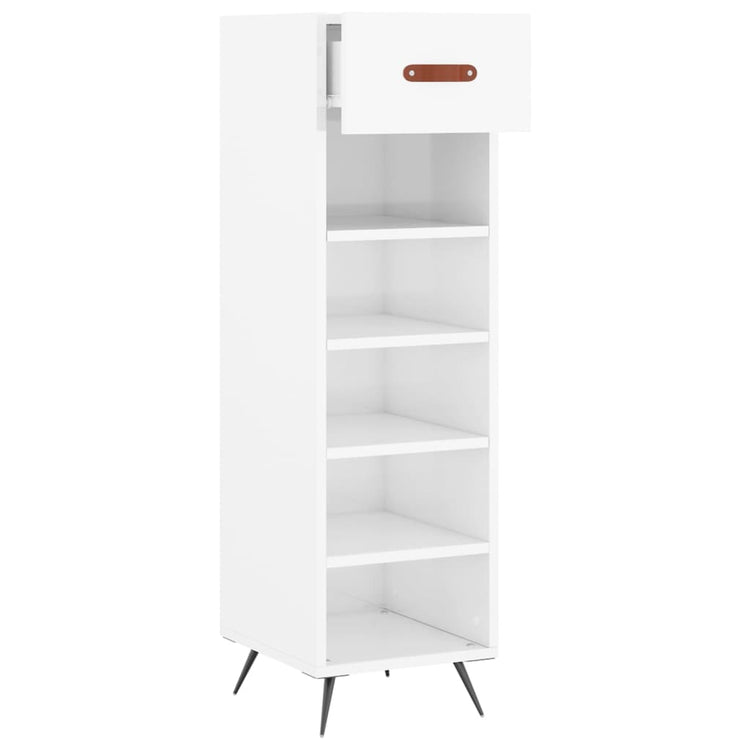 Vidaxx armoire à chaussures 30x35x105 cm bois fini blanc brillant