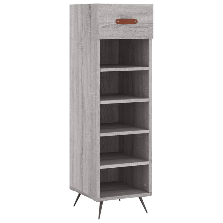 Vidaxx meuble à chaussures 30x35x105 cm bois d'ingénierie couleur chêne sonoma gris
