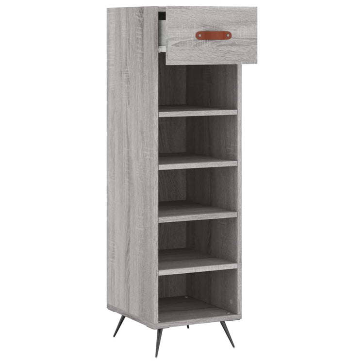 Vidaxx meuble à chaussures 30x35x105 cm bois d'ingénierie couleur chêne sonoma gris
