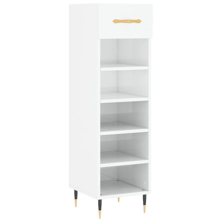 Vidaxx armoire à chaussures 30x35x105 cm bois fini blanc brillant