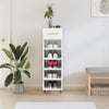 Vidaxx armoire à chaussures 30x35x105 cm bois fini blanc brillant