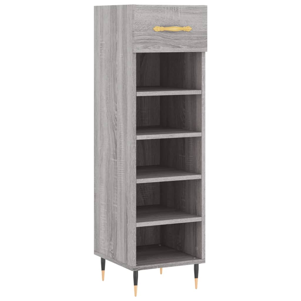 Vidaxx meuble à chaussures 30x35x105 cm bois d'ingénierie couleur chêne sonoma gris