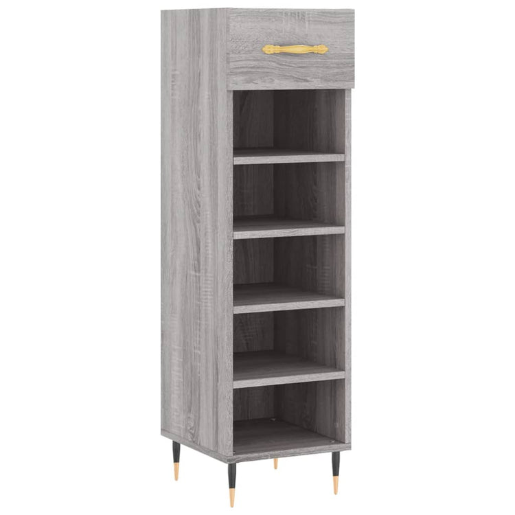 Vidaxx meuble à chaussures 30x35x105 cm bois d'ingénierie couleur chêne sonoma gris