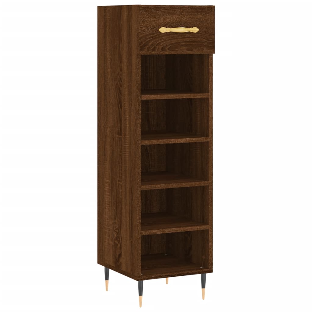 Vidaxx armoire à chaussures 30x35x105 cm bois fini couleur chêne marron