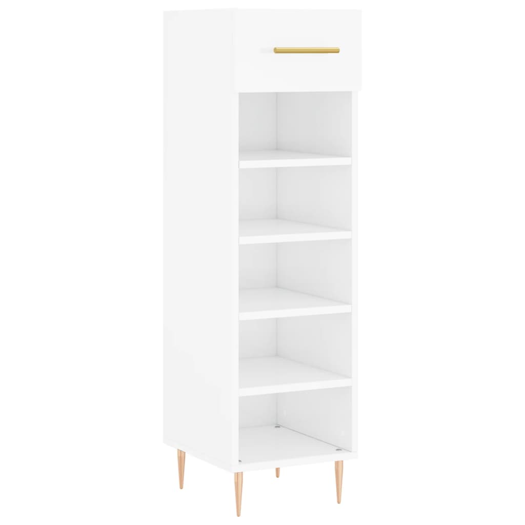 Vidaxx armoire à chaussures 30x35x105 cm bois fini blanc brillant