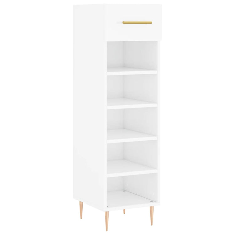 Vidaxx armoire à chaussures 30x35x105 cm bois fini blanc brillant