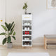 Vidaxx armoire à chaussures 30x35x105 cm bois fini blanc brillant