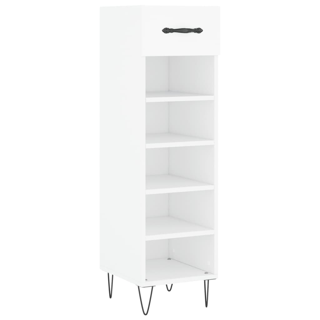 Vidaxx meuble à chaussures 30x35x105 cm bois d'ingénierie blanc