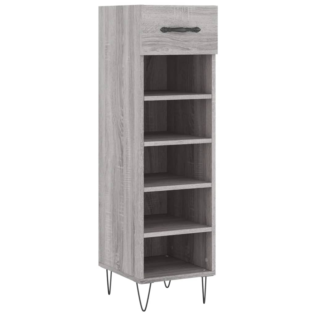 Vidaxx meuble à chaussures 30x35x105 cm bois d'ingénierie couleur chêne sonoma gris