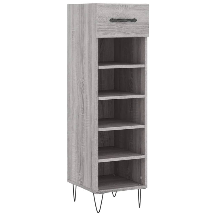 Vidaxx meuble à chaussures 30x35x105 cm bois d'ingénierie couleur chêne sonoma gris