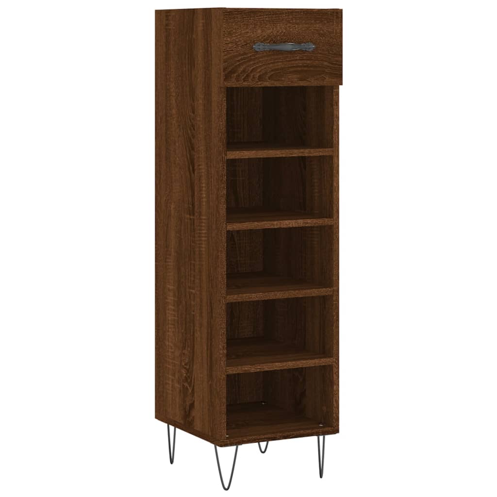 Vidaxx armoire à chaussures 30x35x105 cm bois fini couleur chêne marron