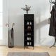 Vidaxx armoire à chaussures 30x35x105 cm bois fini noir