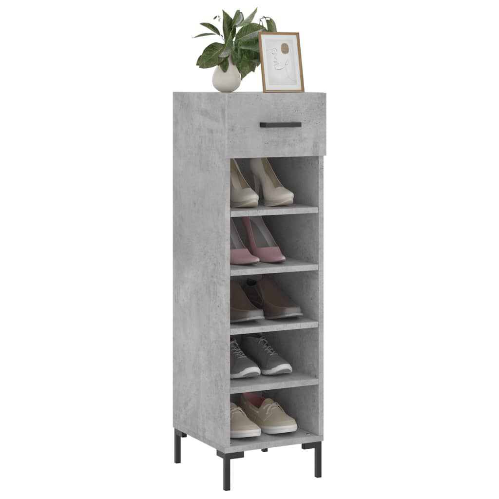 Vidaxx meuble à chaussures 30x35x105 cm dérivé du bois béton gris