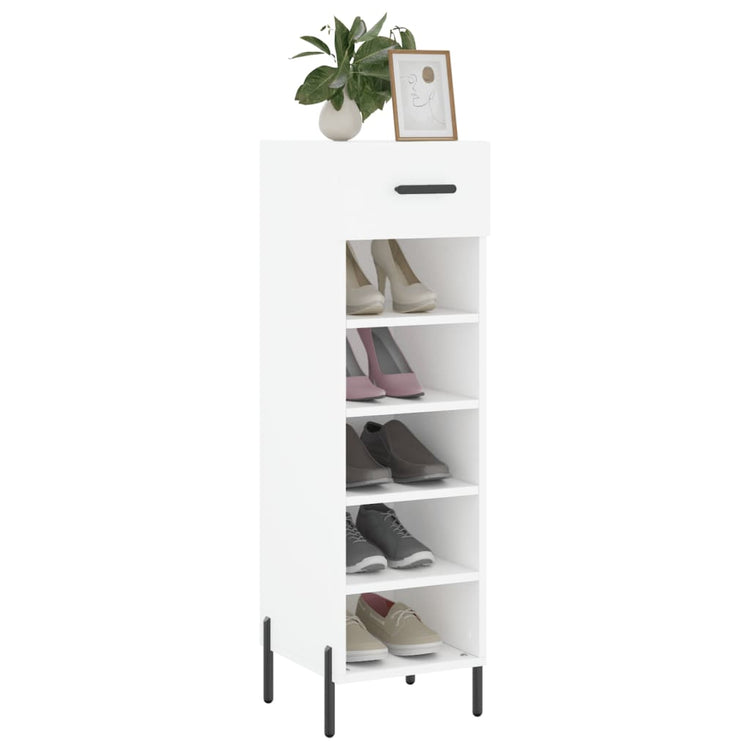 Vidaxx meuble à chaussures 30x35x105 cm bois d'ingénierie blanc