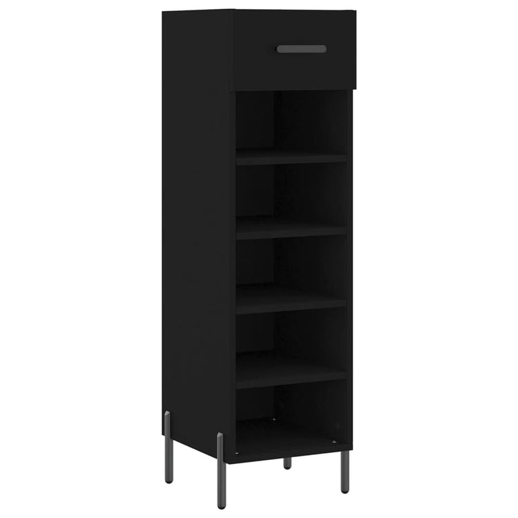 Vidaxx armoire à chaussures 30x35x105 cm bois fini noir