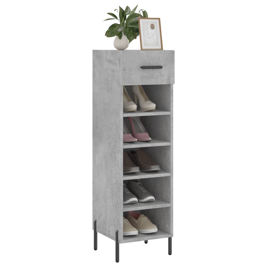 Vidaxx meuble à chaussures 30x35x105 cm dérivé du bois béton gris