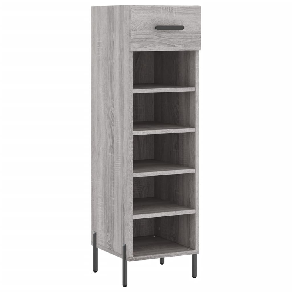 Vidaxx meuble à chaussures 30x35x105 cm bois d'ingénierie couleur chêne sonoma gris